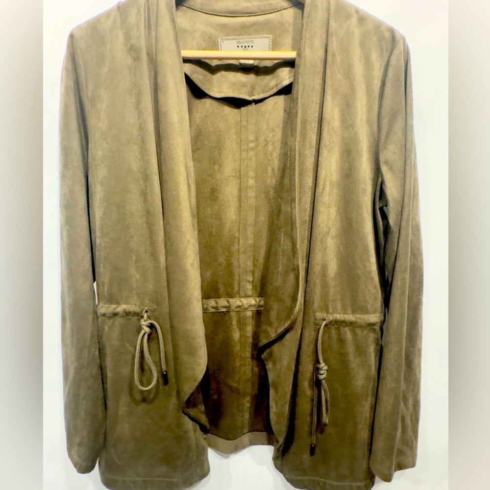 Blanknyc faux suede drapey jacket size small